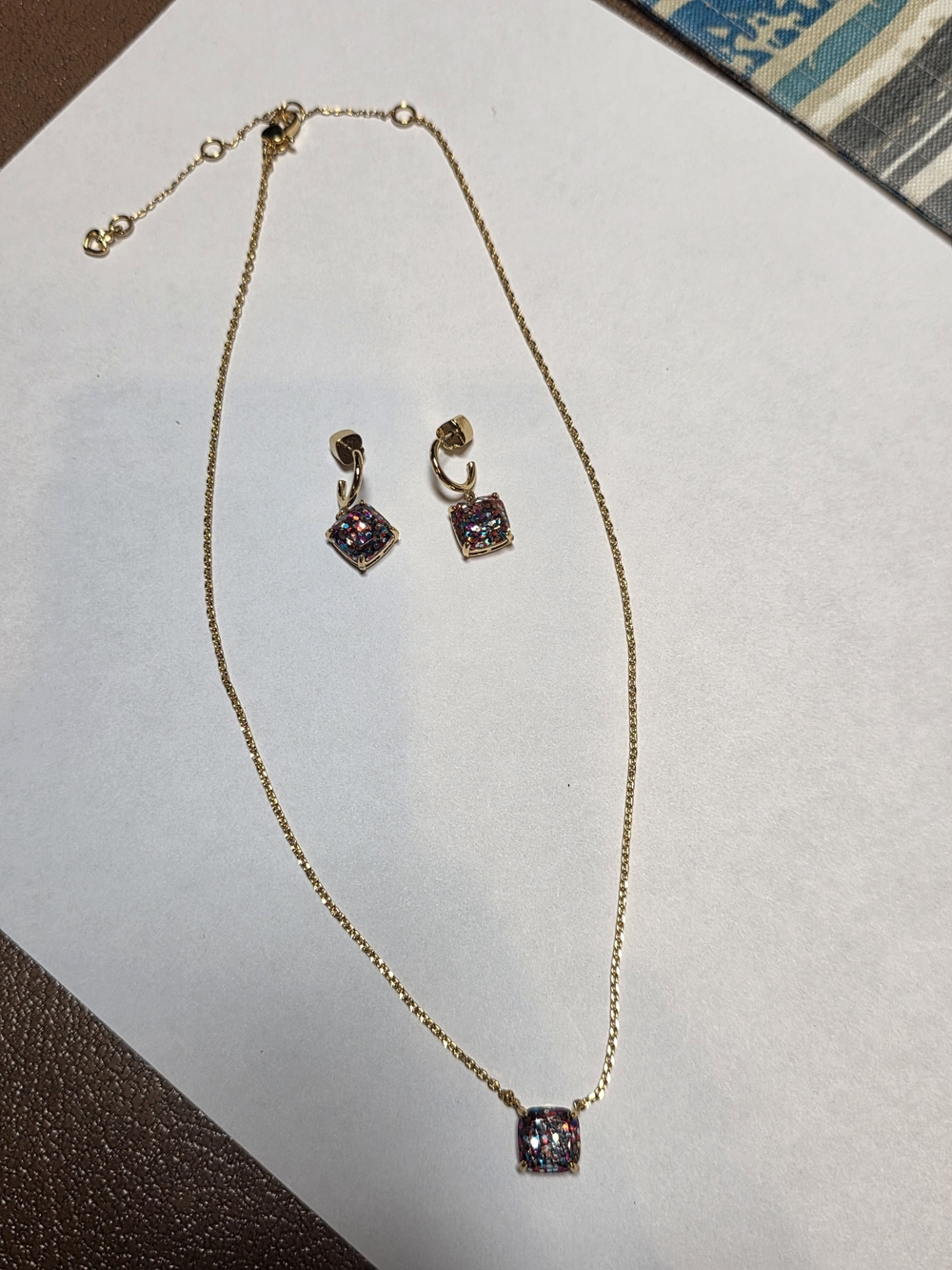 Kate Spade New York Gold-Tone Multicolor Crystal Necklace & Earring Set